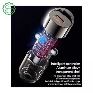 شارژر فندکی فست شارژ 45W PD تک پورت مدل Yesido Y67 (100% اورجینال)