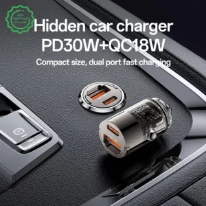 شارژر فندکی فست شارژ 30W PD دو پورت مدل Yesido Y68 (100% اورجینال)