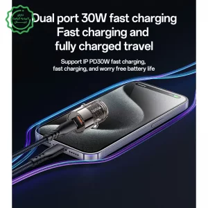 شارژر فندکی فست شارژ 30W PD دو پورت مدل Yesido Y69 (100% اورجینال)
