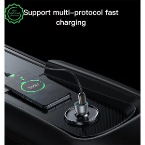 شارژر فندکی فست شارژ 30W PD دو پورت مدل Yesido Y49 (100% اورجینال)