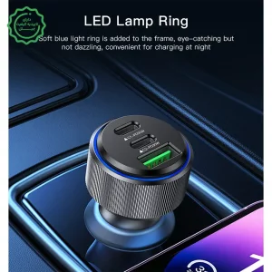 شارژر فندکی فست شارژ 60W PD سه پورت مدل Yesido Y50 (100% اورجینال)