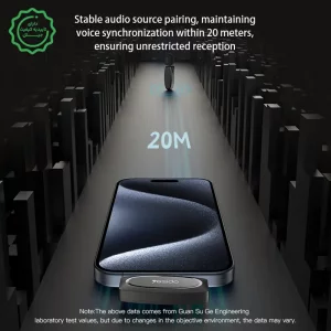 میکروفن بیسیم یقه ای مدل دو پورت Lightning & Type-C از برند یسیدو مدل Yesido KR15 (نسخه اورجینال وارداتی)