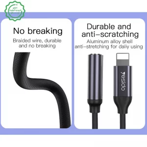 کابل تبدیل AUX مدل Lightning به 3.5mm یسیدو Yesido YAU21 (100% اورجینال)