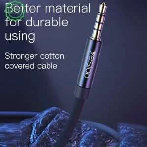 کابل AUX مدل 3 متری دو سرجک 3.5mm برند Yesido YAU16 (100% اورجینال)