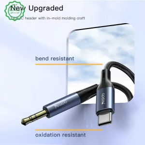 کابل تبدیل AUX مدل 1 متری تایپ سی به جک 3.5mm برند Yesido YAU36 (100% اورجینال)
