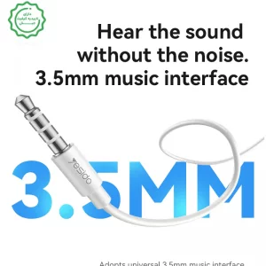 هندزفری سیم دار جک 3.5MM مدل مکالمه دار HIFI از برند Yesido YH46 (100% اورجینال)