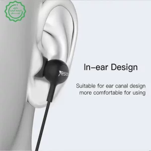 هندزفری سیم دار جک 3.5MM مدل مکالمه دار HIFI از برند Yesido YH13 (100% اورجینال)