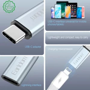 مبدل کانکتور مدل USB-C به Lightning ایرلدوم Earldom OT104 (100% اورجینال)