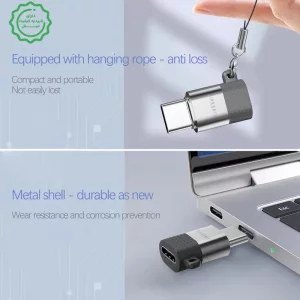مبدل کانکتور مدل Lightning به USB-C ایرلدوم Earldom TC15 (100% اورجینال)