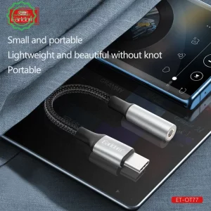 کابل تبدیل AUX مدل USB-C به 3.5MM ایرلدوم Earldom OT77 (100% اورجینال)