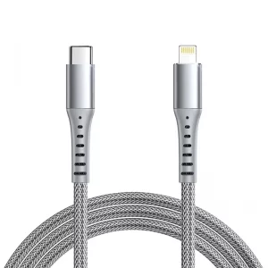 کابل فست شارژ Type-C به Lightning برزنتی با سرعت 5A مدل FP-124
