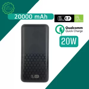 پاوربانک به ظرفیت 20.000Mah و توان 20 وات QC3.0 مدل KP-23