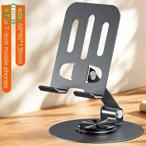 پایه نگهدارنده رومیزی گوشی و تبلت مدل تاشو فلزی 360 درجه