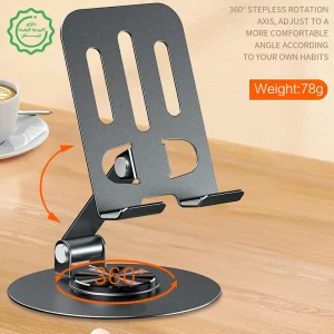 پایه نگهدارنده رومیزی گوشی و تبلت مدل تاشو فلزی 360 درجه