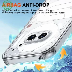 کاور شفاف مناسب برای گوشی Nothing Phone 2A مدل دور ژله ای پشت طلق