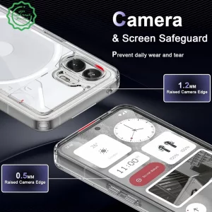 کاور شفاف مناسب برای گوشی Nothing Phone 2 مدل دور ژله ای پشت طلق