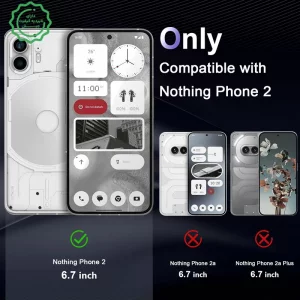 کاور شفاف مناسب برای گوشی Nothing Phone 2 مدل دور ژله ای پشت طلق