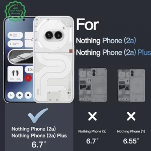 کاور شفاف مناسب برای گوشی Nothing Phone 2A 5G مدل دور ژله ای پشت طلق