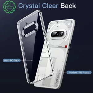 کاور شفاف مناسب برای گوشی Nothing Phone 3A مدل دور ژله ای پشت طلق