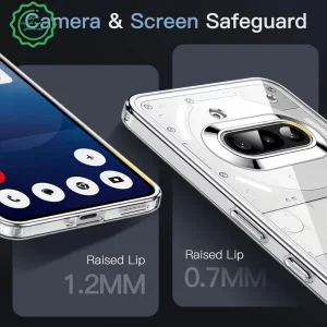 کاور شفاف مناسب برای گوشی Nothing Phone 3A مدل دور ژله ای پشت طلق