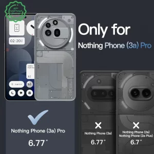 کاور شفاف مناسب برای گوشی Nothing Phone 3A Pro مدل دور ژله ای پشت طلق