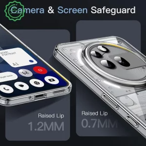 کاور شفاف مناسب برای گوشی Nothing Phone 3A Pro مدل دور ژله ای پشت طلق