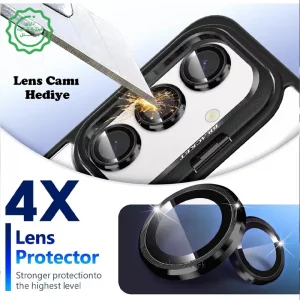 قاب اورجینال Samsung Galaxy S23 FE مگ سیف دار مدل Metal Stand + محافظ لنز رینگی ست