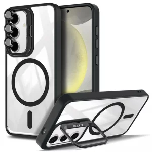 قاب اورجینال Samsung Galaxy S23 FE مگ سیف دار مدل Metal Stand + محافظ لنز رینگی ست