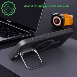 قاب اورجینال Samsung Galaxy S23 FE مگ سیف دار مدل Metal Stand + محافظ لنز رینگی ست