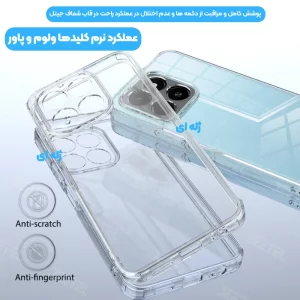 قاب شفاف Honor X5B / X5B Plus مدل ژله ای محافظ لنزدار