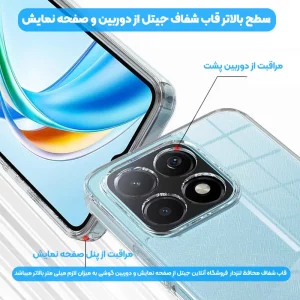 قاب شفاف Honor X5B / X5B Plus مدل ژله ای محافظ لنزدار