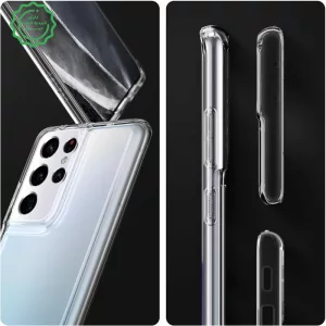 کاور شفاف اورجینال برای گوشی Samsung Galaxy S21 Ultra  دکمه فلزی از برند برلیا
