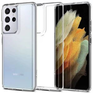کاور شفاف اورجینال برای گوشی Samsung Galaxy S21 Ultra دکمه فلزی از برند برلیا