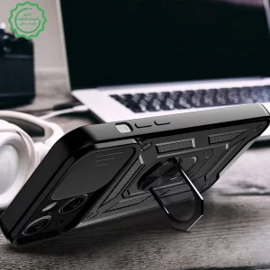 قاب کشویی بتمنی مدل آهنربایی هولدردار برای گوشی IPHONE 13 طرح اسلاید آرمور