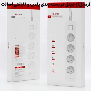 چند راهی برق و محافظ بار 4 پریز با کابل 1.8 متری مدل Hadron P24