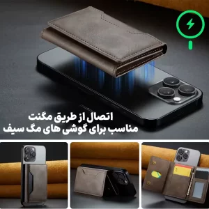 کیف کارت چرمی اورجینال مدل مگ سیف از برند دی دی یو DDU Magsafe Wallet