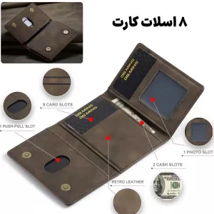 کیف کارت چرمی اورجینال مدل مگ سیف از برند دی دی یو DDU Magsafe Wallet