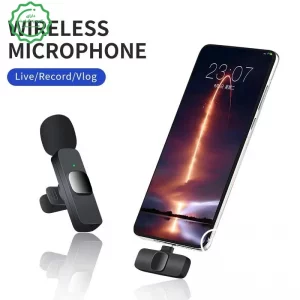 میکروفن یقه ای بی سیم با رابط تایپ سی و لایتنینگ مدل K8