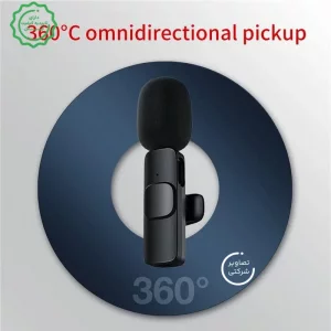 میکروفن یقه ای بی سیم با رابط تایپ سی و لایتنینگ مدل K8