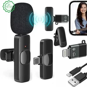 میکروفن یقه ای بی سیم با رابط تایپ سی و لایتنینگ مدل K8