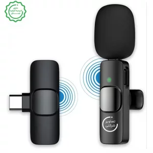 میکروفن یقه ای بی سیم با رابط تایپ سی و لایتنینگ مدل K8
