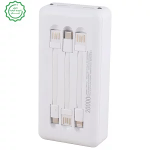 پاوربانک وایرلس دار 20.000 به همراه کابل و دو پورت مدل کین وال T2