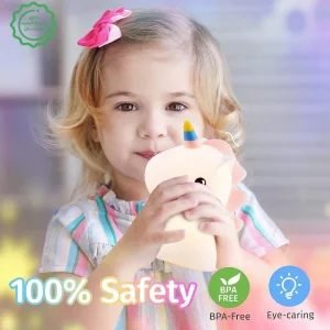چراغ خواب فانتزی رومیزی قابل شارژ مدل اسب تک شاخ