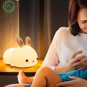 چراغ خواب فانتزی رومیزی قابل شارژ مدل خرگوشی