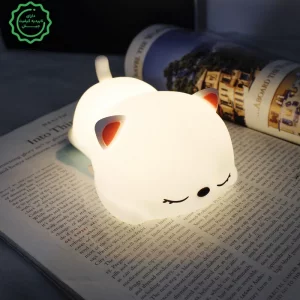 چراغ خواب فانتزی گربه مدل لمسی قابل شارژ