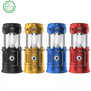 چراغ جادویی شارژی 4 کاره پاوربانک سولار ، چراغ قوه ، مطالعه و فانوس مدل 6LED