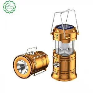چراغ جادویی شارژی 4 کاره پاوربانک سولار ، چراغ قوه ، مطالعه و فانوس مدل 6LED