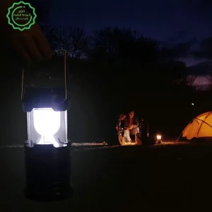 چراغ جادویی شارژی 4 کاره پاوربانک سولار ، چراغ قوه ، مطالعه و فانوس مدل 6LED