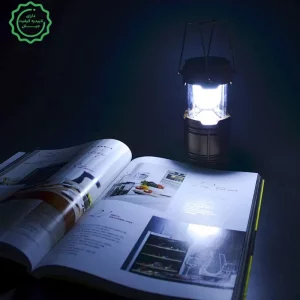چراغ جادویی شارژی 4 کاره پاوربانک سولار ، چراغ قوه ، مطالعه و فانوس مدل 6LED