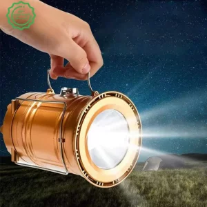 چراغ جادویی شارژی 4 کاره پاوربانک سولار ، چراغ قوه ، مطالعه و فانوس مدل 6LED